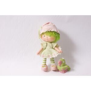 1980s Strawberry Shortcake Lime Chiffon doll with Parfait Parrot ~260331-WH 1052